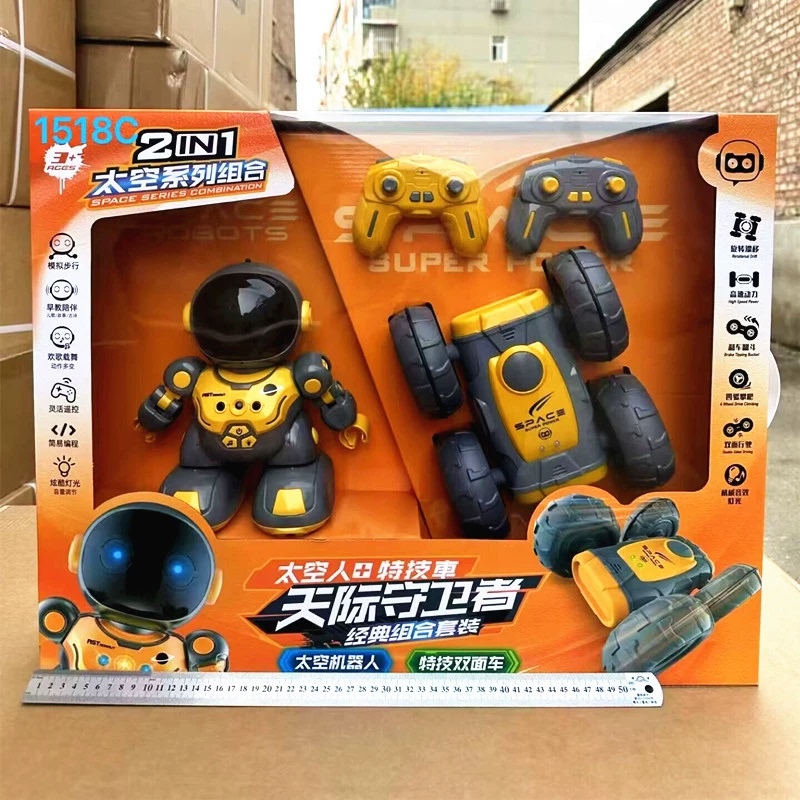 Large Intelligent Remote Control Robot Space Robot Programming Double-Sided Stunt Car for Boys Aged 6-8 Early Education Large Intelligent Remote Control Robot Space Robot Programming Double-Sided Stunt Car for Boys Aged 6-8 Early Education