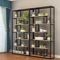 Florist Show Frame Green Lot Flower Frame Flower Basin Living Room Indoor Solid Wood Iron Art Multi-layer Meat Divided Frame