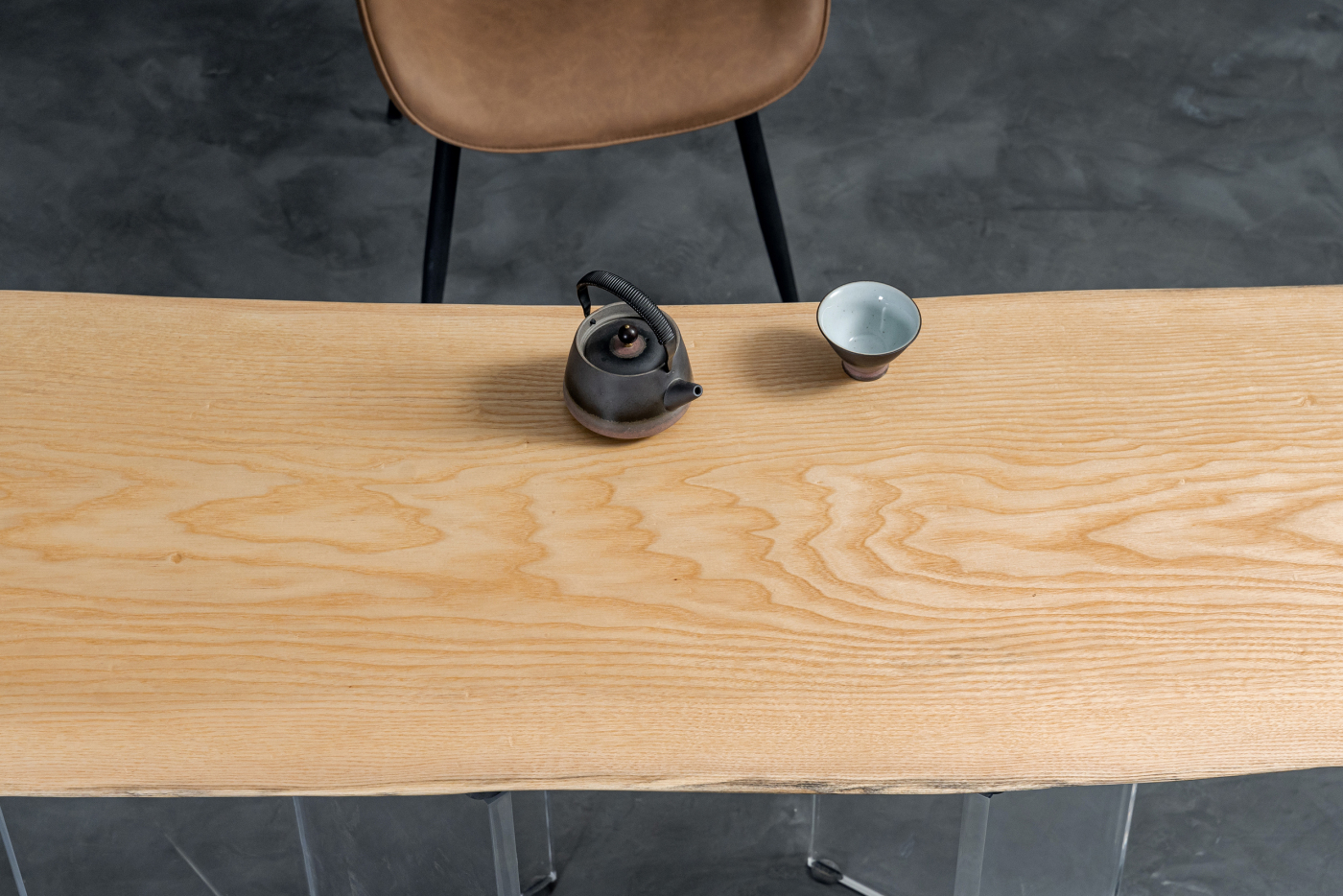 Ash wood whole board simple modern tea table dining table desk home 166*50*46*50*6