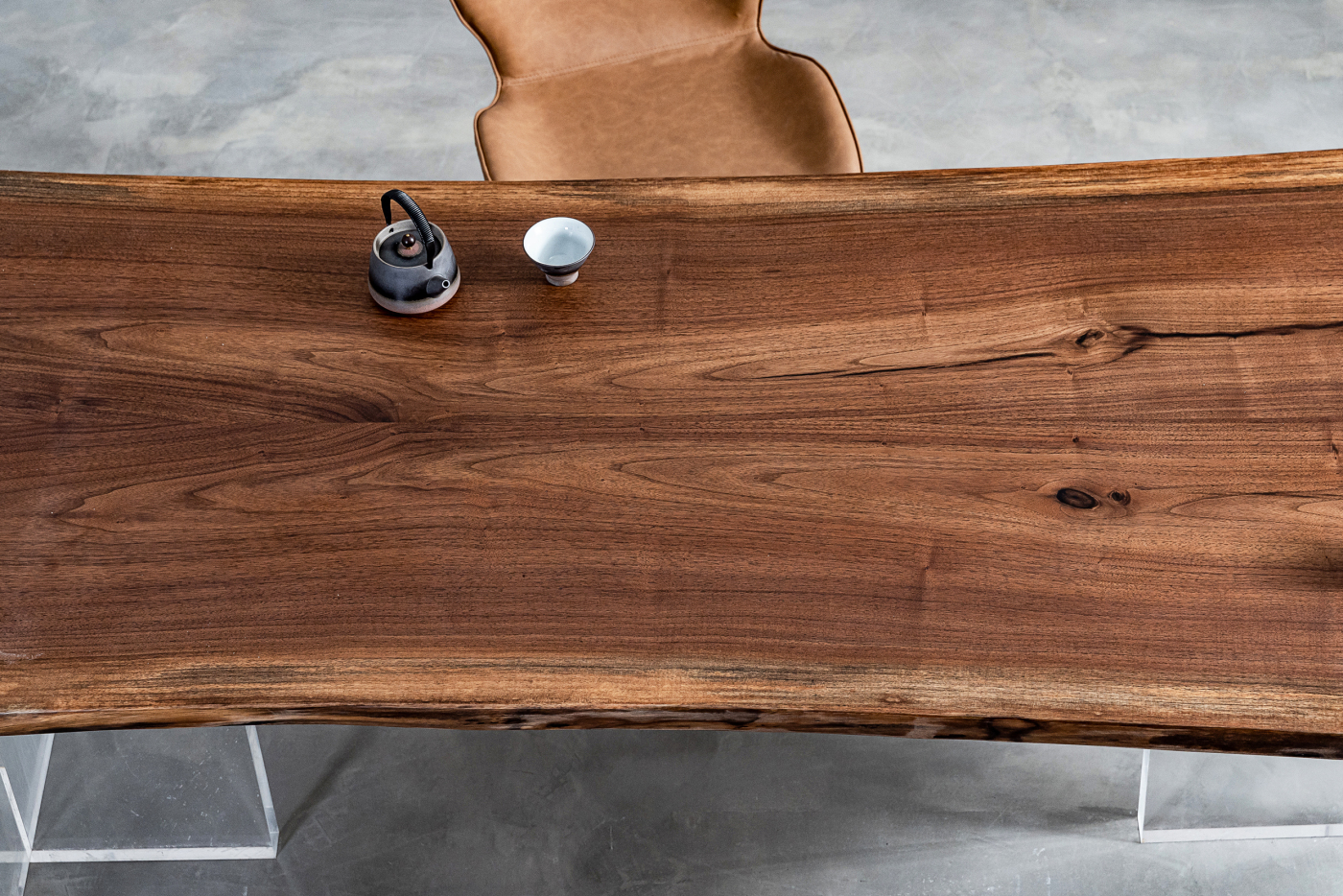 North American black walnut double spell solid wood large board dining table tea table desk log 273*85*76*83*4 2