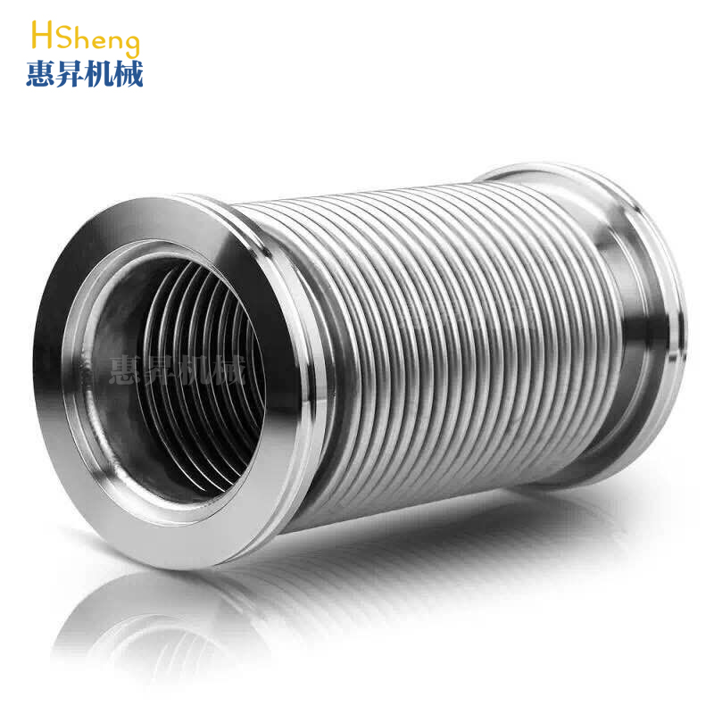KF40 high vacuum bellows 304 stainless steel fast-fitting vacuum hose helium leak detection suitable for molecular pumps