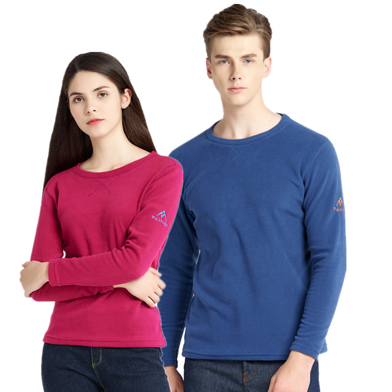 2022 new round neck couple pullover fleece jacket men's and women's multi-color low clothing warm clothing soft close-fitting