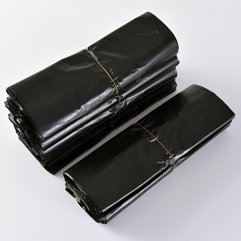 Vest garbage bag black household thickened disposable portable garbage bag plastic bag 32*55