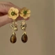 4# серебряная игла-золотое цветочное сердце