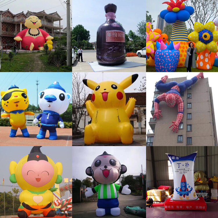 Custom large closed inflatable walking cartoon model man Occasional Mascot Wine Bottle Drink Powdered Milk Powder Fertilizer Bag Gas Mold