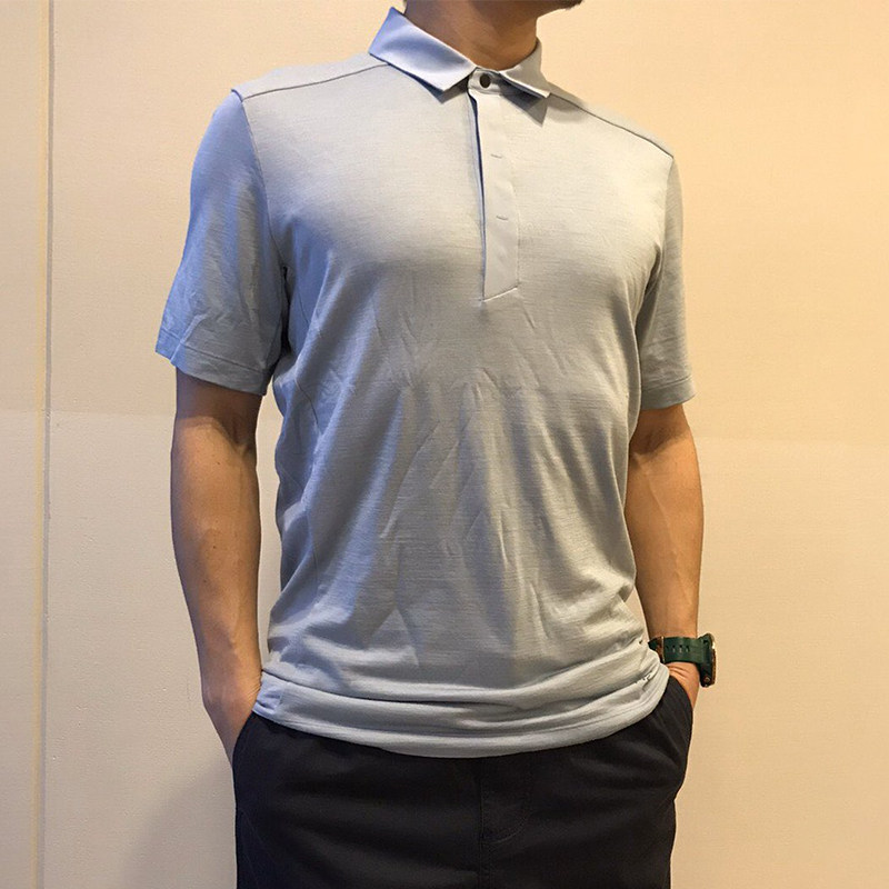 The original ancestor leads the polo shirt Arcteryx A2B male wool mixed sweat sweat quick dry business short sleeve 21028