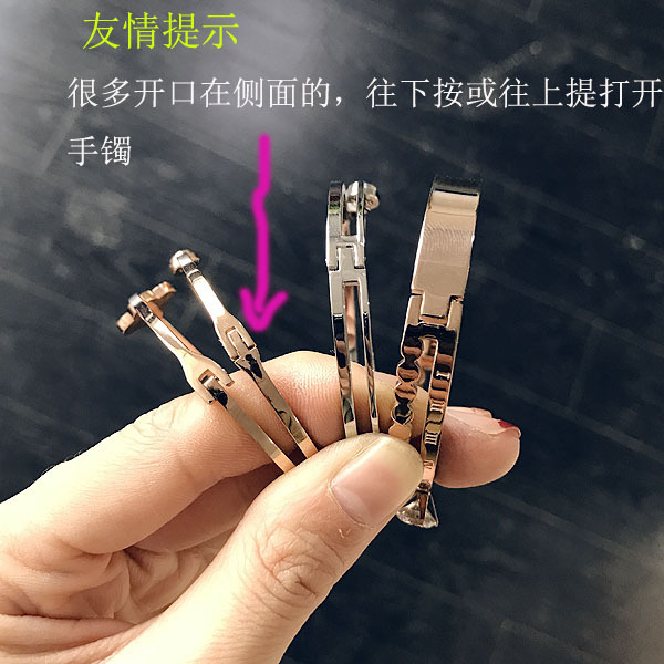 Phiên bản Hàn Quốc cao cấp cổ điển vàng hồng thời trang vòng đeo tay bằng thép titan vòng tay chống màu mới mở vòng tay trang sức nữ vòng tay phong thủy