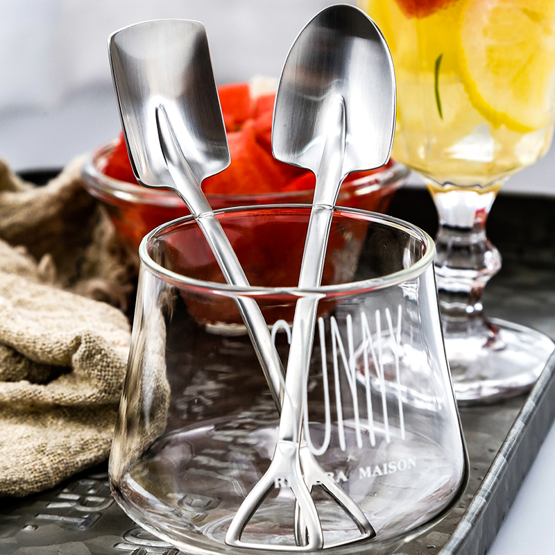 304 stainless steel watermelon spoon creative coffee spoon cute children's spoon retro shovel spoon spoon stirring spoon
