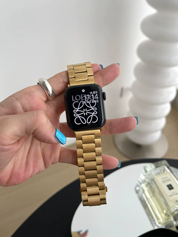 IAMYEE ремешок нержавеющая сталь матовая мужские и женские совместимо с AppleWatch Apple Watch 3456S7/S8/S9 поколения