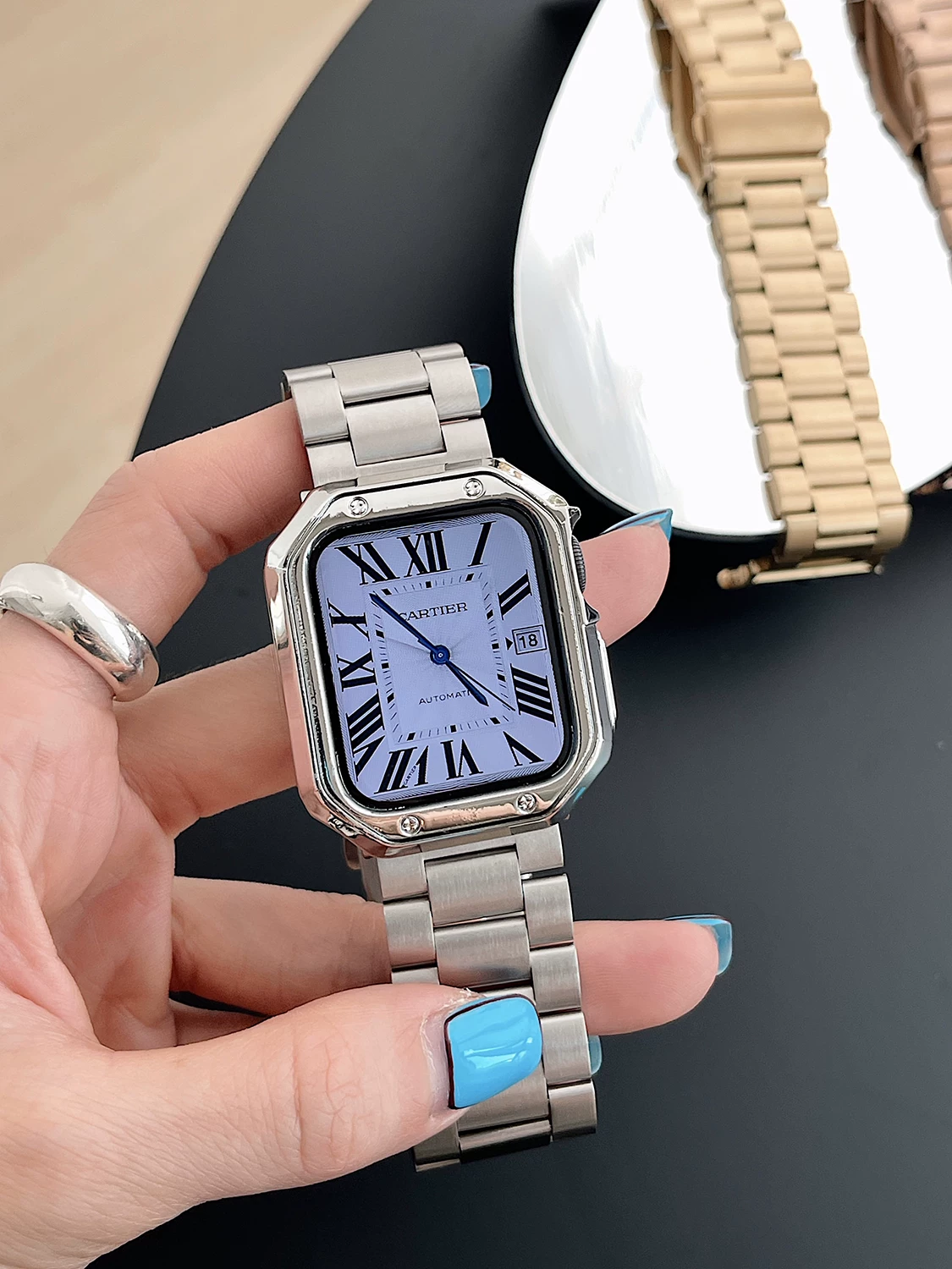 IAMYEE ремешок нержавеющая сталь матовая мужские и женские совместимо с AppleWatch Apple Watch 3456S7/S8/S9 поколения