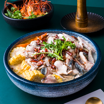 Sour Cabbage Fish Big Bowl Big Soup Bowl soup basin noodle bowl home ceramic bowl boiled fish basin restaurant special bowl