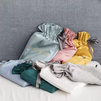 60 satin plush cotton cotton cotton travel sleeping bag embroidery solid color simple business trip hotel hotel dirty bed sheet