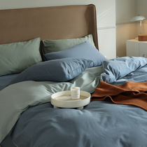  100 thickened cotton brushed four-piece Nordic pure cotton autumn and winter quilt cover sheets bed sheet warm bedding