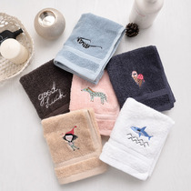 Full cotton soft small square towel cute cartoon wash face towel Imports embroidered absorbent pure cotton girl heart face towel