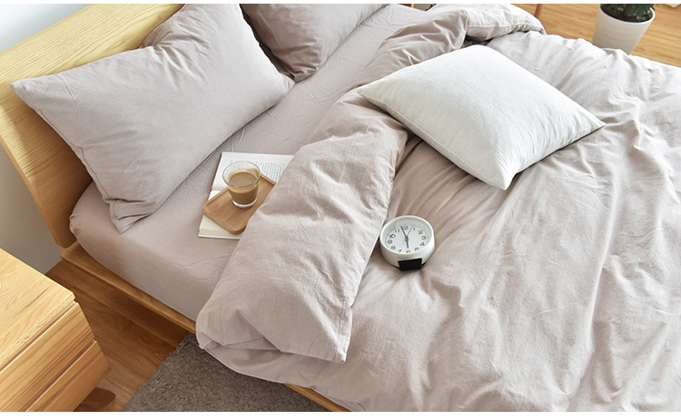 Bông rửa bốn mảnh bông đơn giản màu kẻ sọc sọc giường bông quilt quilt trải giường trải giường 笠