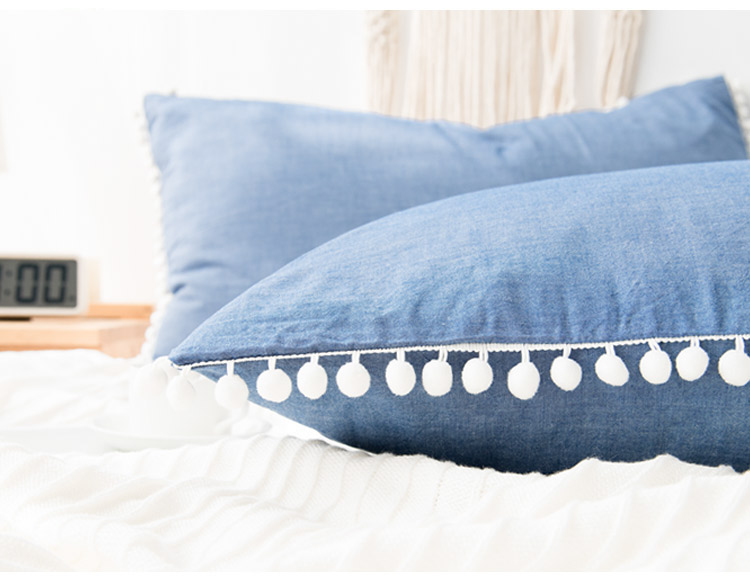 Hàn quốc Công Chúa Phong Thủy Bông Bóng Pillow Case Net Màu Đỏ Duy Nhất Tóc Bóng Phong Bì Cotton Bông Gối Trường Hợp Duy Nhất