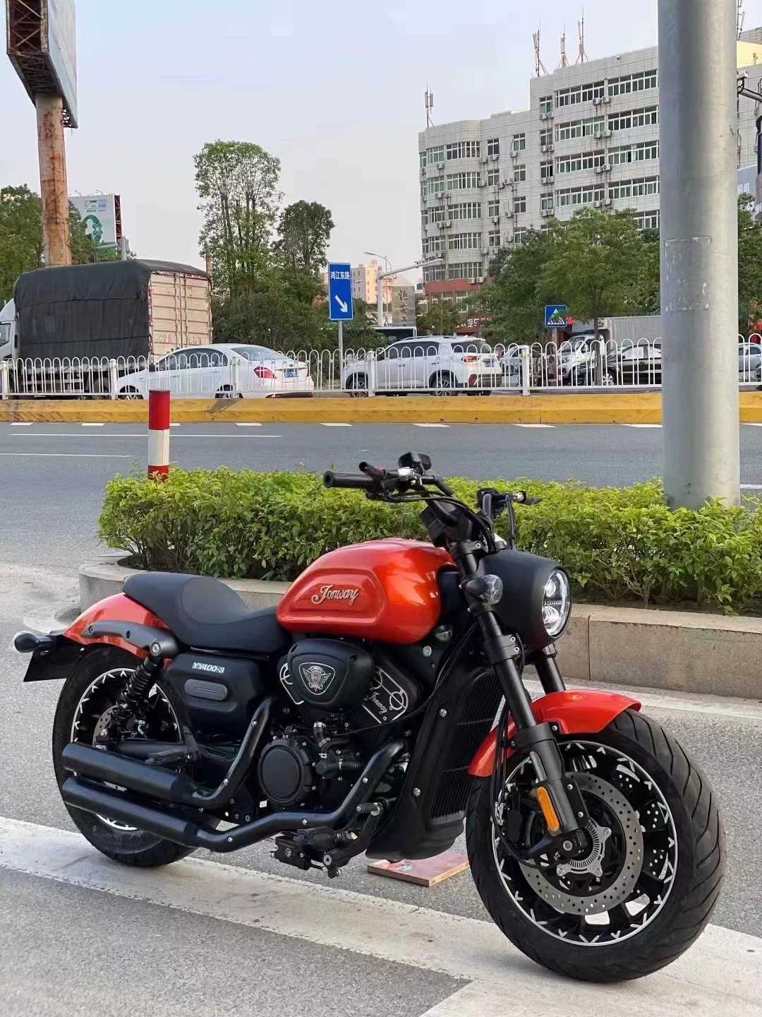 400Retro круиз принц V-образный двойной цилиндровый водяного охлаждения 400cc тяжелый локомотив, процессы полностью доступны