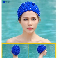 Thời trang hàn quốc mùa xuân mũ bơi hoa cánh hoa dài tóc mũ bơi nữ handmade hoa ba chiều kích thước lớn đồ bơi mũ bơi - Mũ bơi mũ bơi adidas