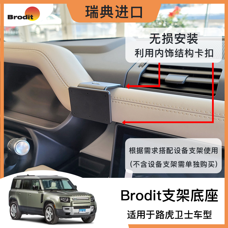 Brodit Is Suitable for the Base of the "Land Rover Defender" Model (Excluding Equipment/Mobile Phone Holder)