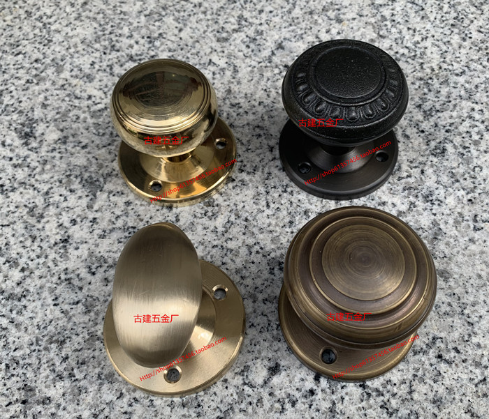 The old foreign room handle in the period of the Republic of China antique pure copper solid handle room door big handle glass door handle