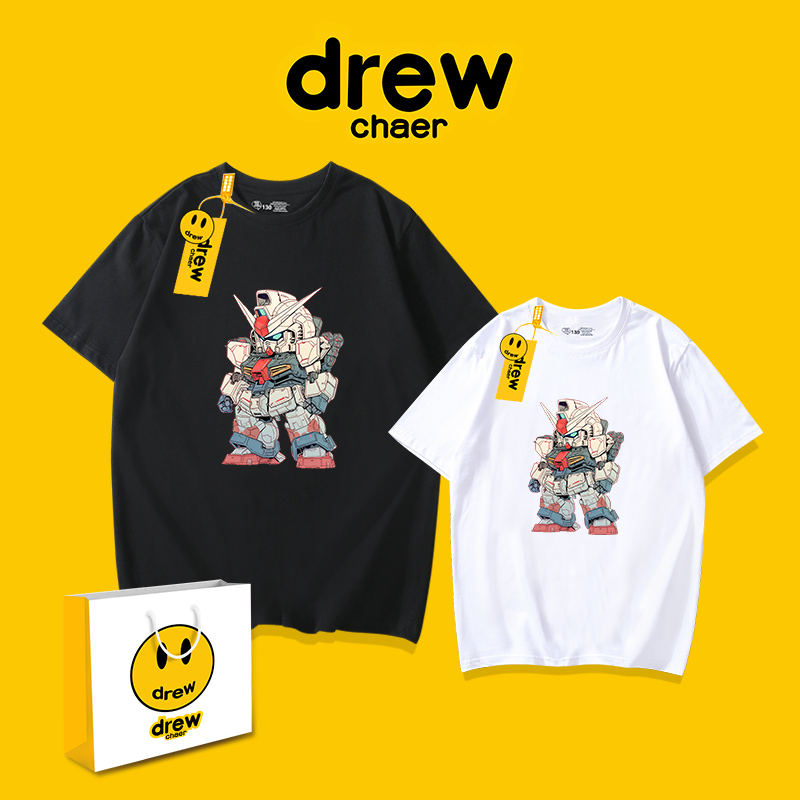 Brother two kisses son and son 2023 Fried Street Pure Cotton T-Shirt Male Treasure Four Stomp Street Fat Moms With thin blouses-Taobao