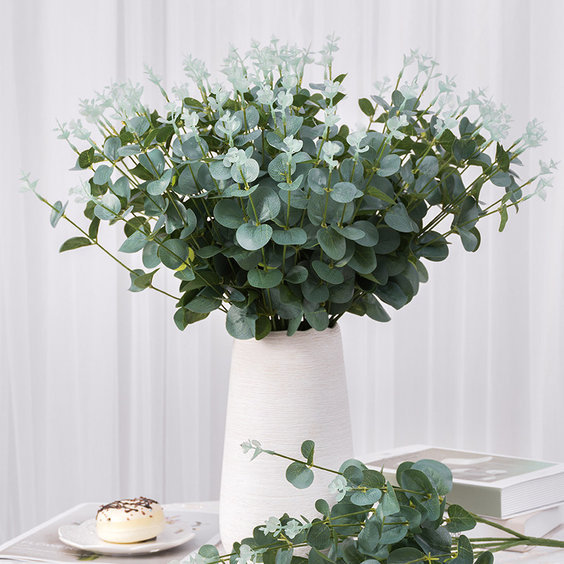 Simulation Green Plant Money Leaf Imported Eucalyptus Wedding Apple Leaf Flower Arrangement Wedding Decoration Home Decoration Leaf