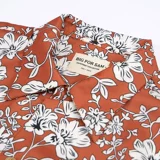 Ретро пляжная рубашка для влюбленных, короткий рукав, в американском стиле, оверсайз