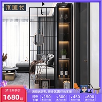  Entrance entrance cabinet Living room light luxury wine cabinet shoe cabinet integrated modern simple screen partition cabinet double-sided decorative cabinet