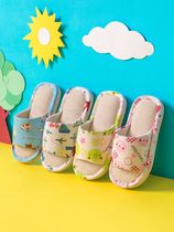 Female baby middle child linen spring childrens slippers four seasons small boy spring and autumn breathable girl autumn autumn z