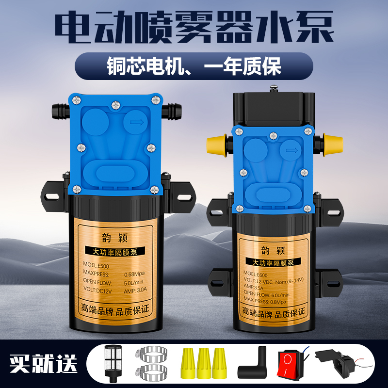 12V Electric Sprayer Water Pump Pesticide Sprayer Motor High-Pressure Backpack Type Smart Pesticide Spraying Sprayer Motor New Model