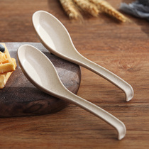 Melamine spoon commercial restaurant imitation porcelain plastic hook spoon long handle spoon small spoon hotel anti-fall 3417