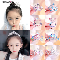 Childrens Crown Tiara Princess Hair comb Baby Cute little girl Rhinestone hairpin Crown Birthday girl Hair card