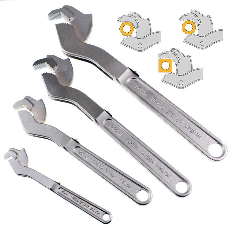 日本开口合金钢铬钒工具TOP多用快速活动扳手SW-2150200300 12寸