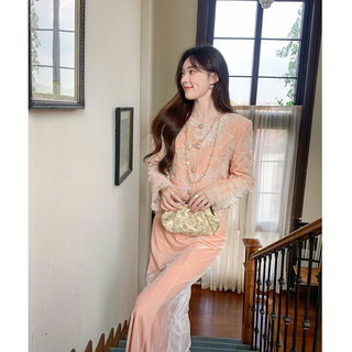 Gertcorel2025 neuer winter neuer chinesischer stil schwerindustrie-samt edler steppjacke baumwollanzug für frauen