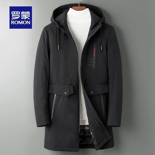 Romon/罗蒙 Зимний пуховик, удерживающая тепло комфортная длинная универсальная куртка, 2020, средней длины