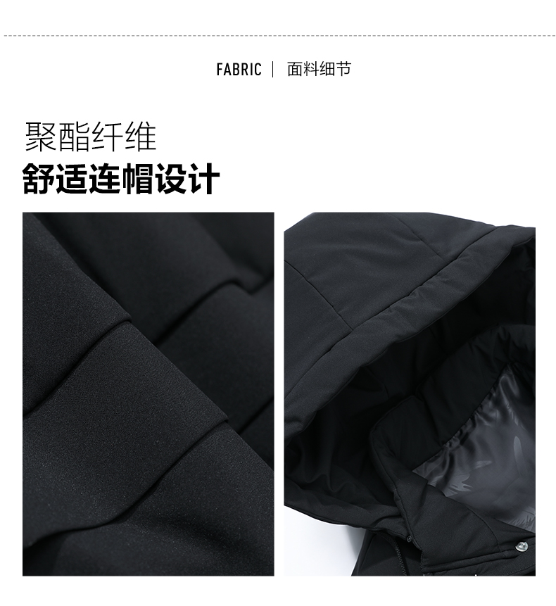 出口量国内第一 罗蒙 男士中长款 加厚保暖棉服 图9