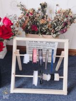 Solid wood table new 4 layers of silk with frame home DIY handmade practical style florist with containing frame wood