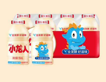 喜乐小龙人乳酸菌饮料95ml*20瓶1箱装 黎师优品
