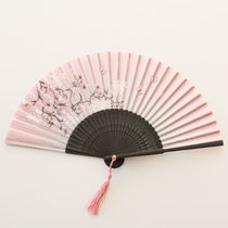 Fan folding fan Chinese style lady dance fan summer students Childrens ancient costume classical small retro style Daily fan