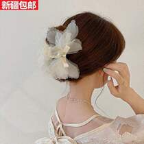 Xinjiang Princess Wind ~ Super Fairy Hair Clip Mind Spoon Grip Woman Summer Tennis Red 2021 New Shark