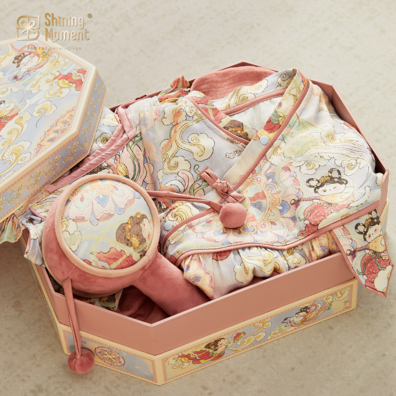 ShiningMoment Baby Gift Box Female Baby Hanfu Dress China Wind Age Freshman Full Moon 100 Days A Gift-Taobao