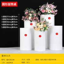 Wedding props cylindrical dessert table wrought iron column decoration wedding decoration cake dessert table display stand