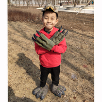 Jia Ming soft glue simulation dinosaur claw head hand doll glove toy animal model mask boy suit