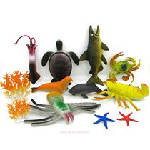 Large simulation marine animal toy octopus crab sea turtle sea star childrens toy model toddler cognitive toy
