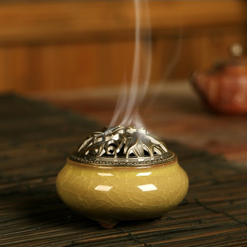 Ceramic small incense burner ring incense agarwood home indoor incense tea ceremony for Buddha worship Zen ornaments creativity