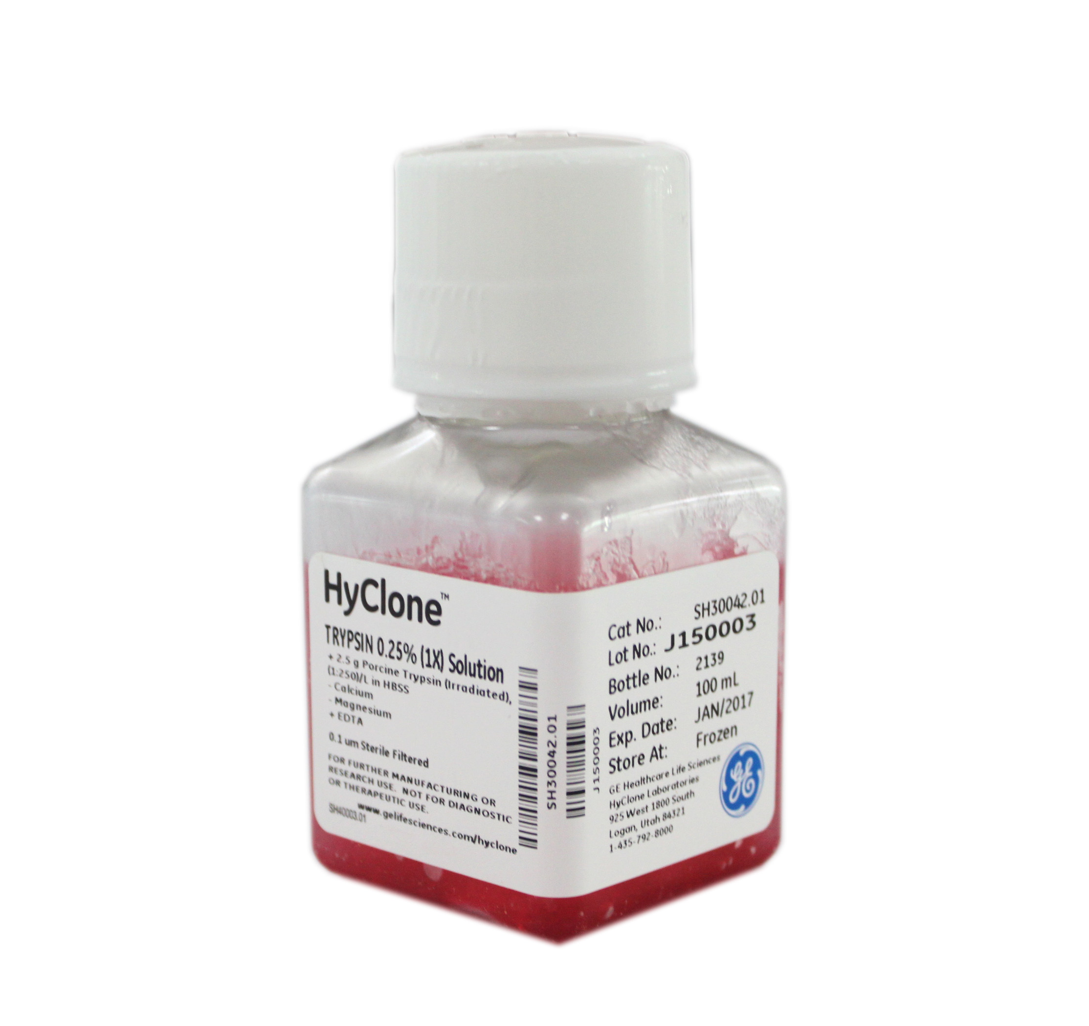 HyClone海克隆0.25%胰酶细胞消化液 SH30042.01胰蛋白酶溶液100ml
