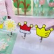 Creative personalized crown hat sticky hook cute cartoon hand-painted small fresh flowers punch-free dormitory home hook