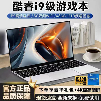 2025 new core i9 laptop 15.6-inch thin and light 4k ultra-clear office design e-sports gaming notebook