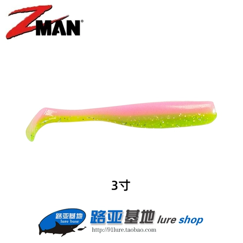 Рыбацкая группа Zman Ned Slim Swimz плавающая водяная хвост 2,5 -дюймовая 3 -дюймовая мягкая приманка