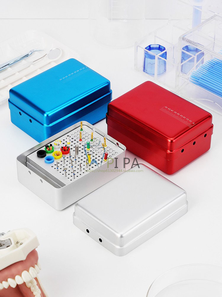 Tooth Gum Tip Placement Case Oral Car Needle Sterilization Case 180 Holes Sandblasted High Temperature Resistant High Pressure Instruments Case Root Canal File-Taobao